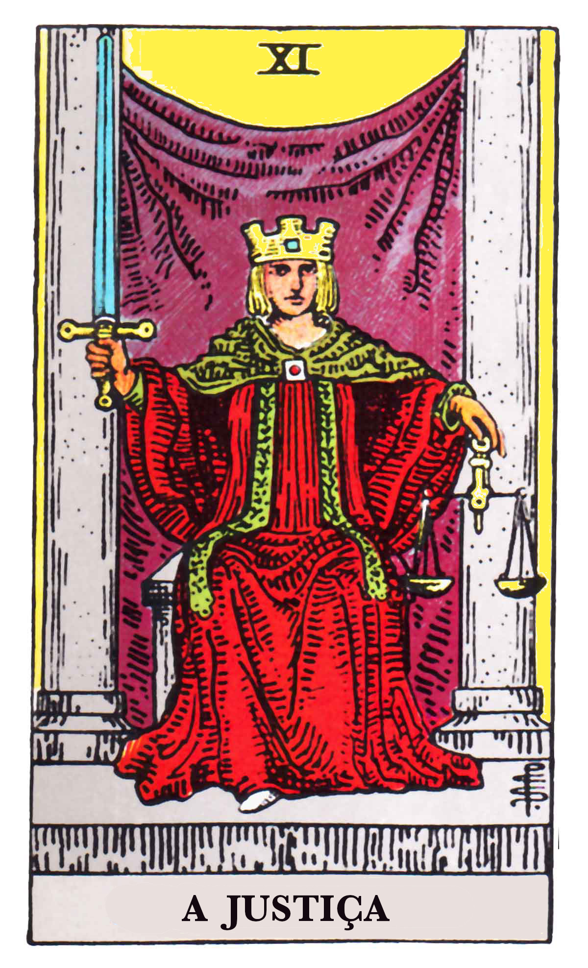 Carta de Tarot A Justiça