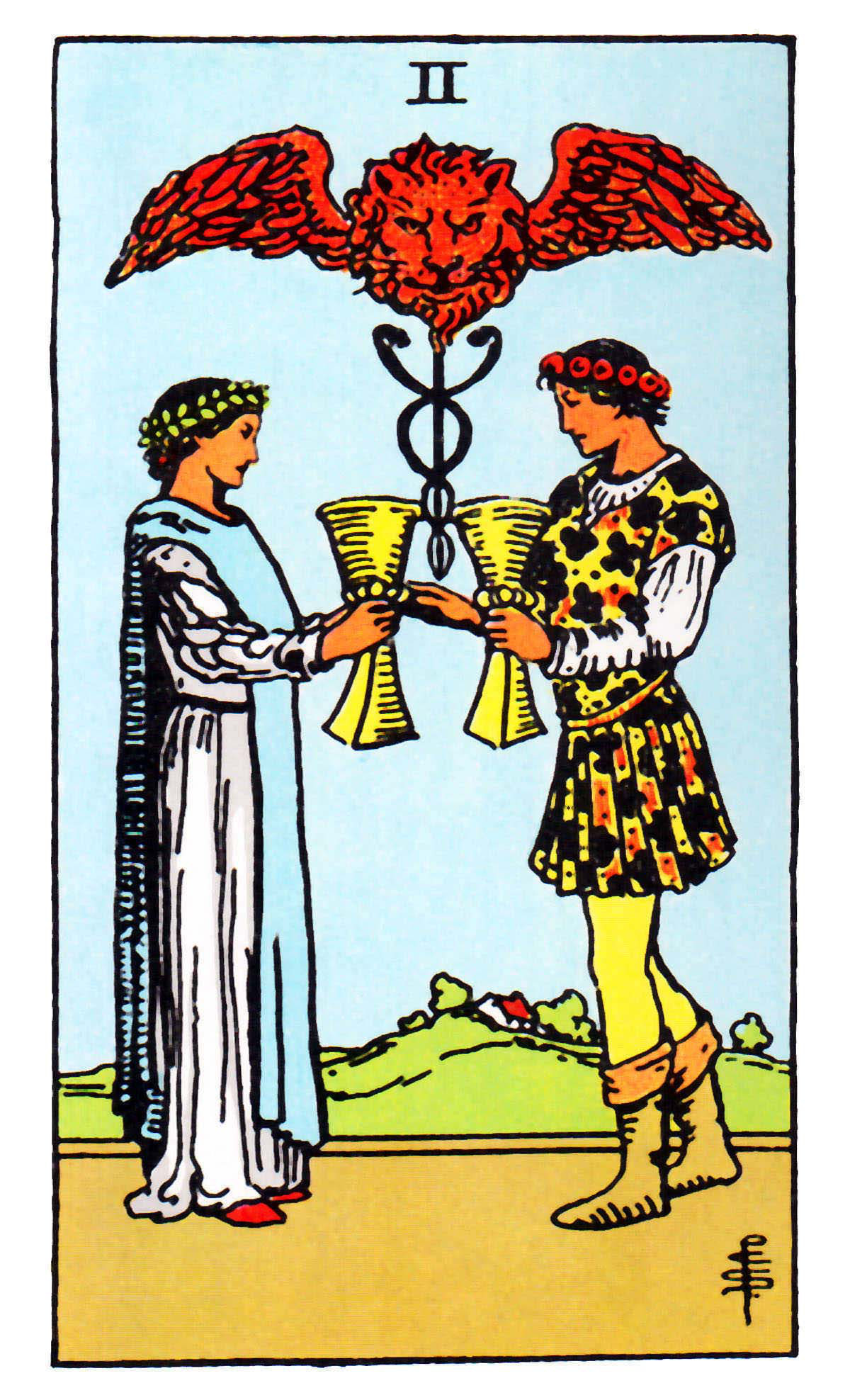 Carta de Tarot Dois de Copas