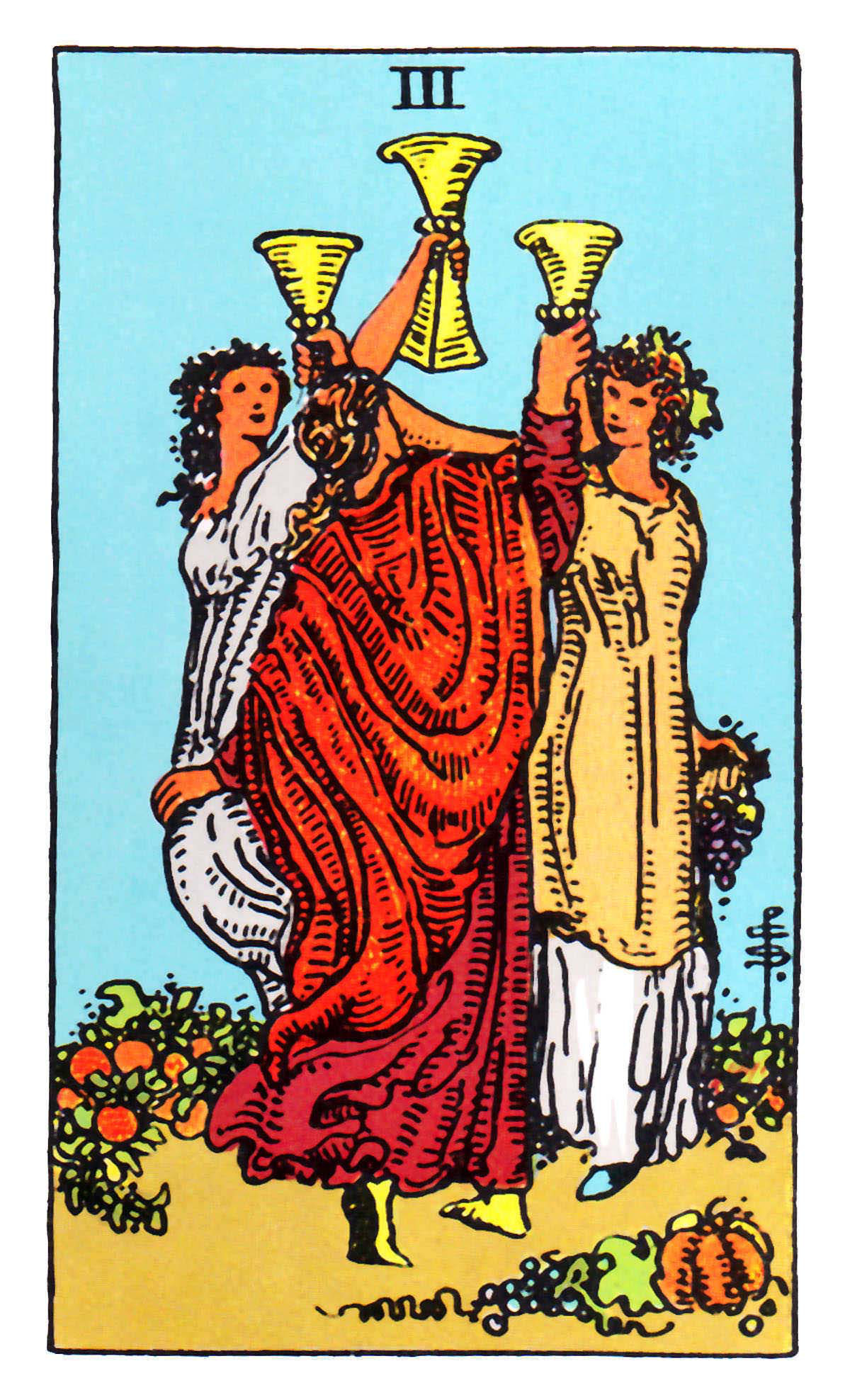 Carta de Tarot Três de Copas