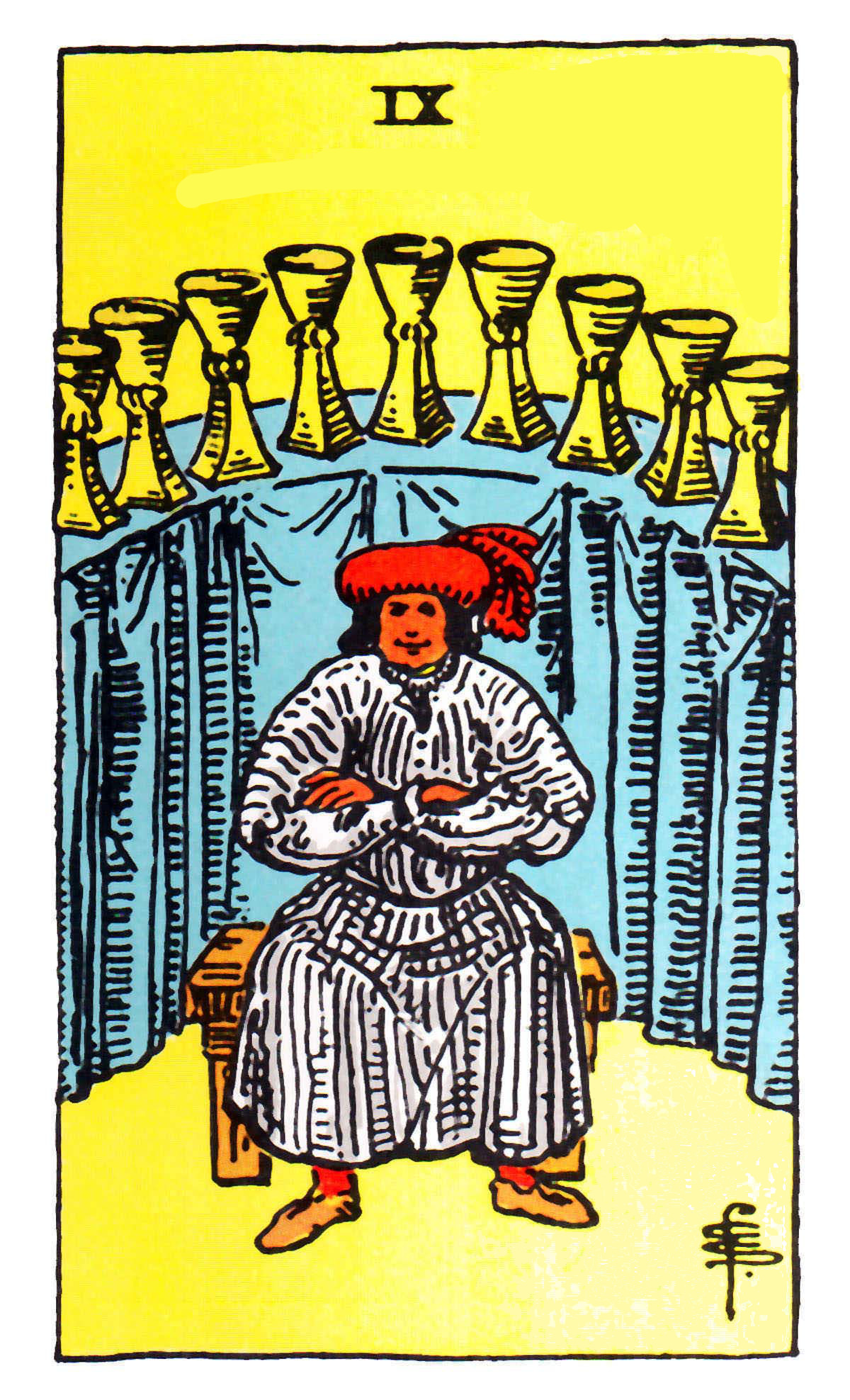 Carta de Tarot Nove de Copas