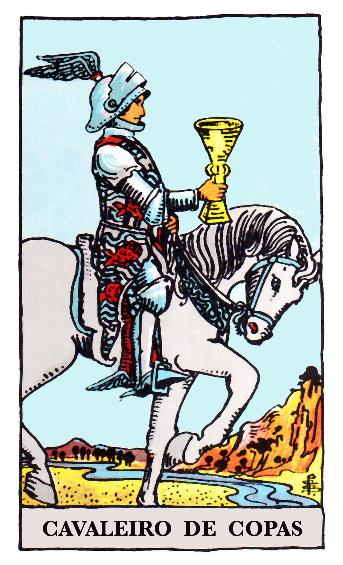 Carta de Tarot Cavaleiro de Copas