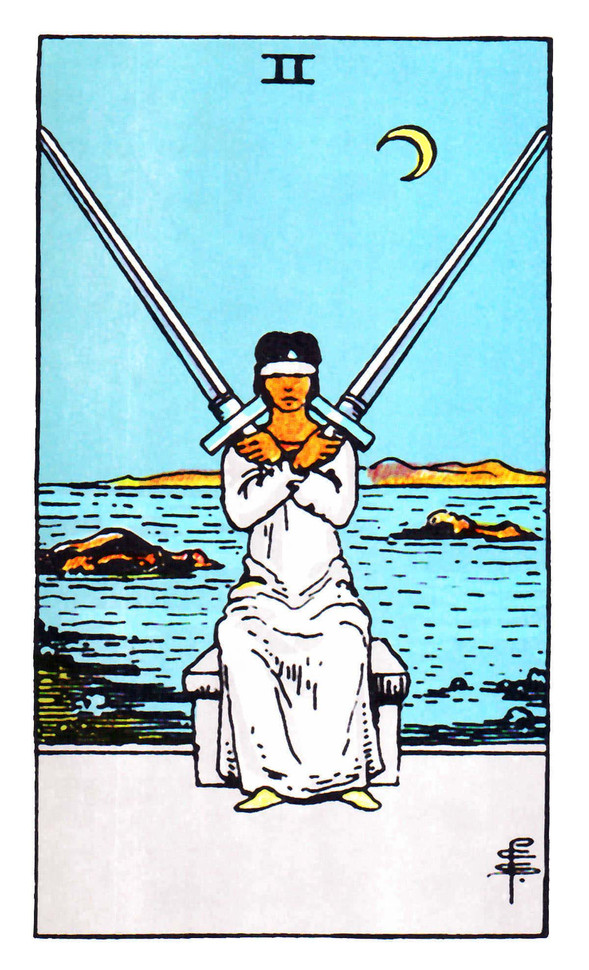 Carta de Tarot Dois de Espadas
