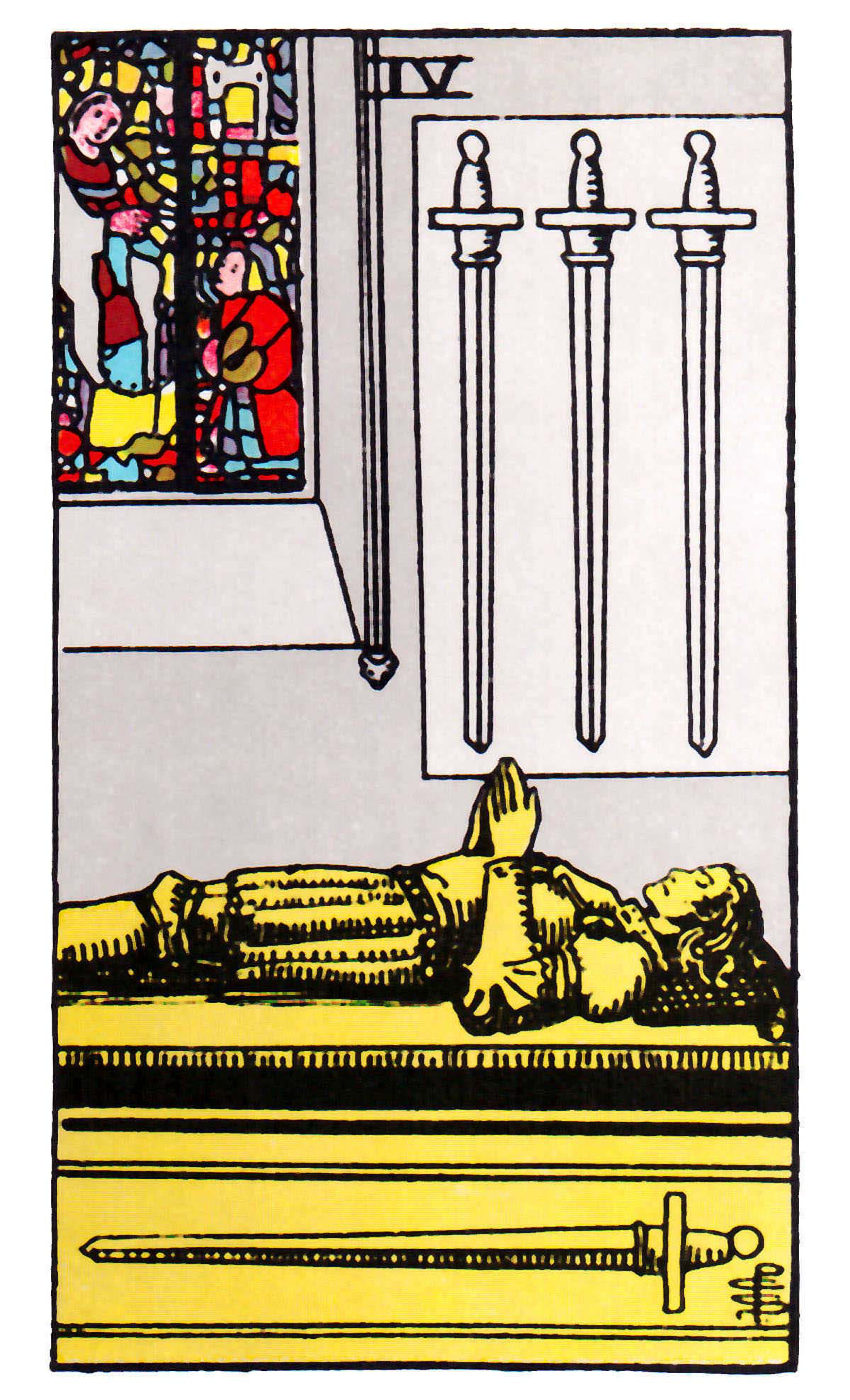 Carta de Tarot Quatro de Espadas
