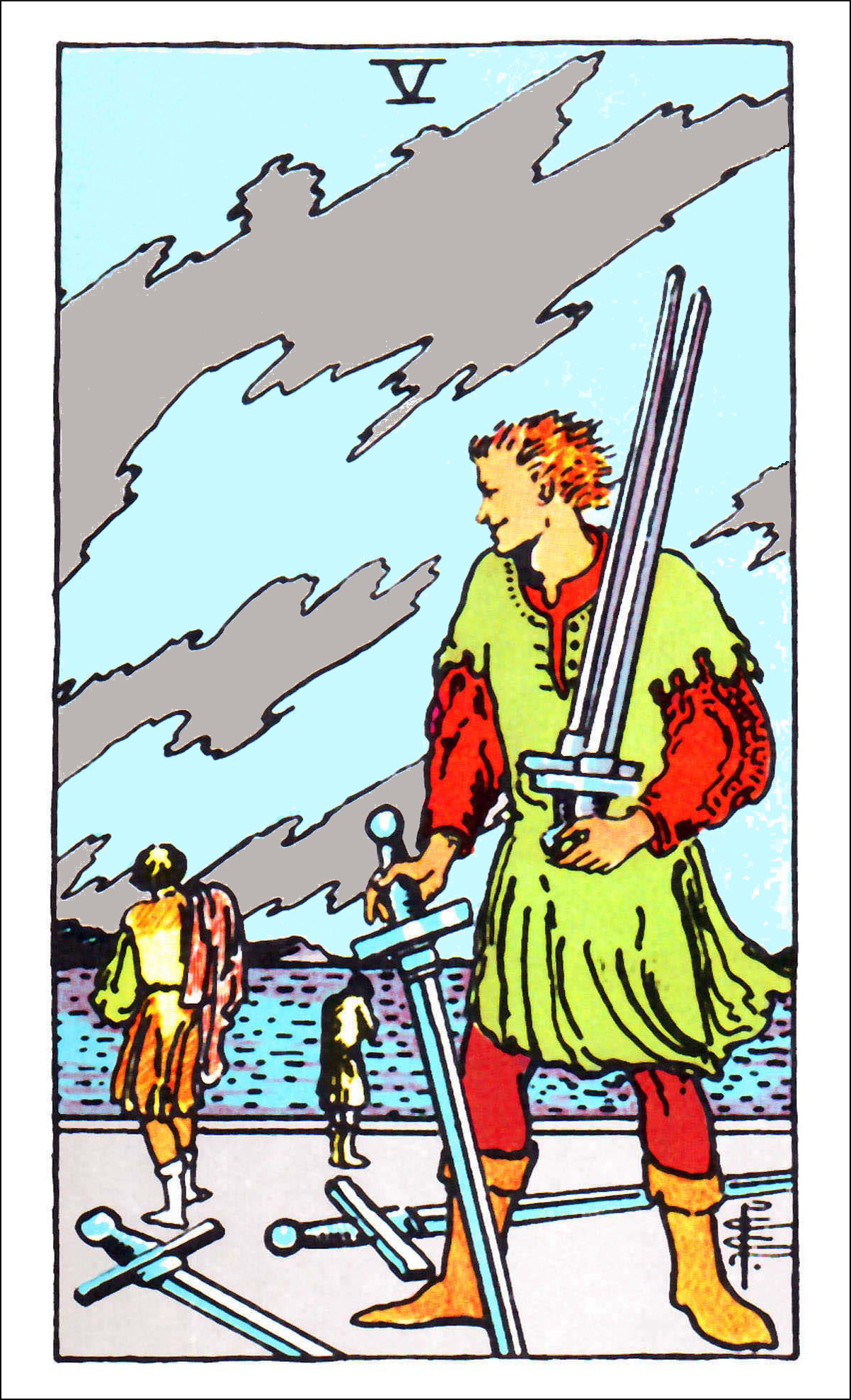 Carta de Tarot Cinco de Espadas