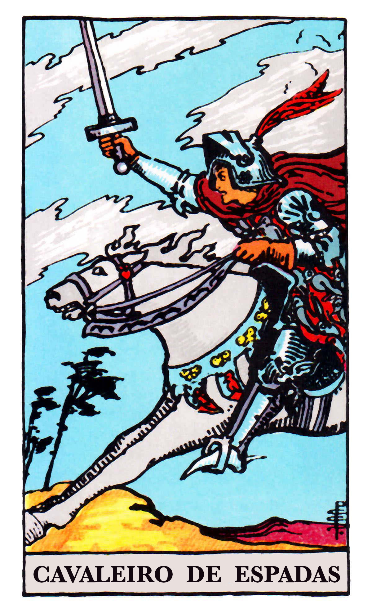 Carta de Tarot Cavaleiro de Espadas