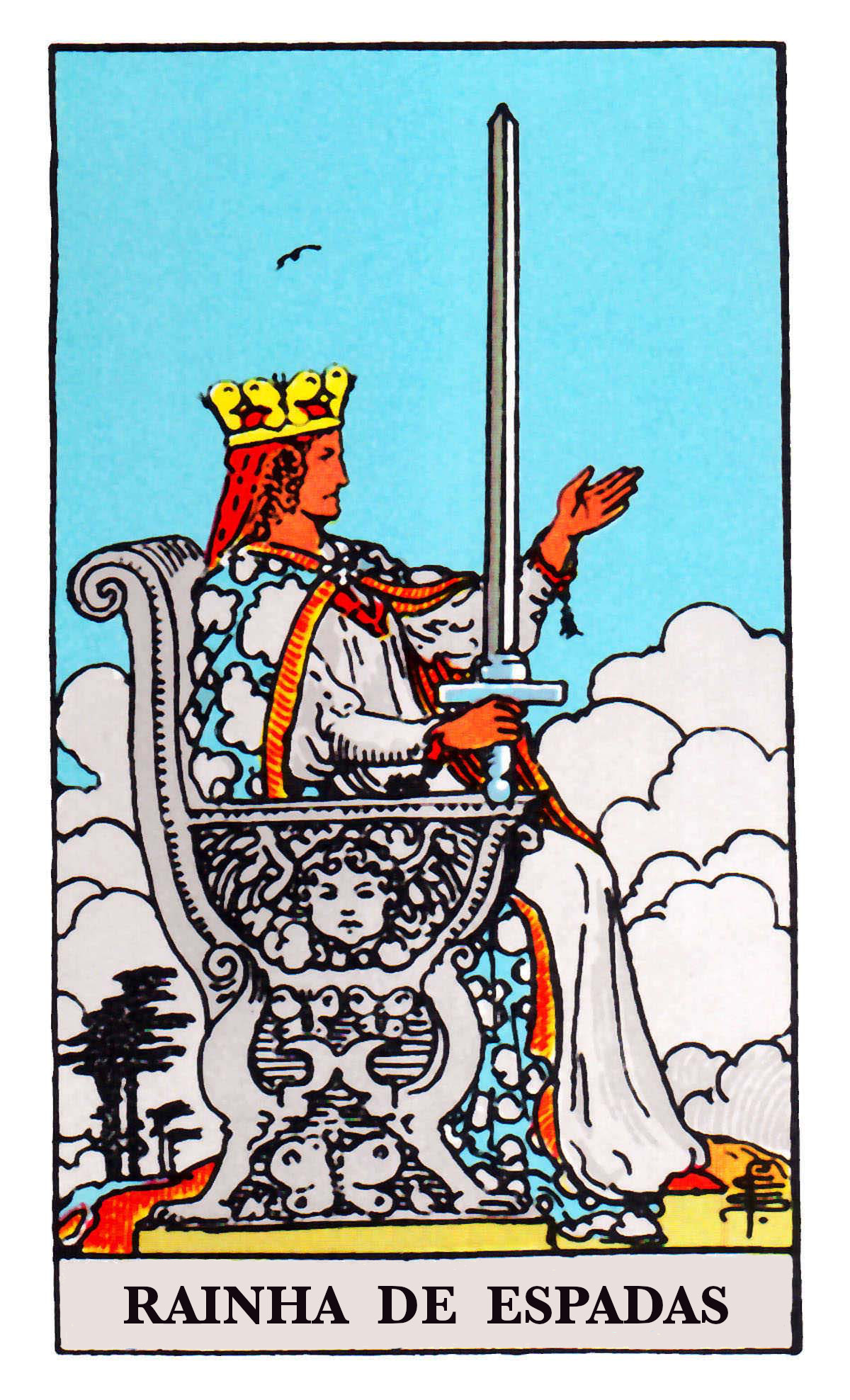 Carta de Tarot Rainha de Espadas