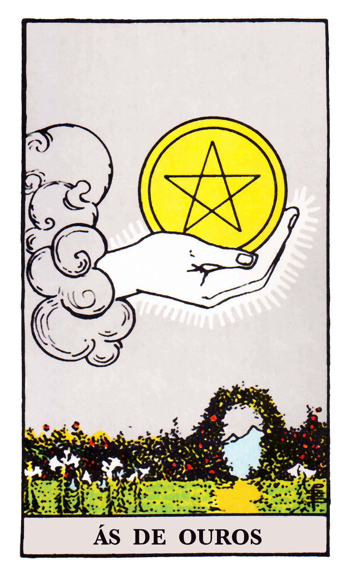 Carta de Tarot Ás de Ouros