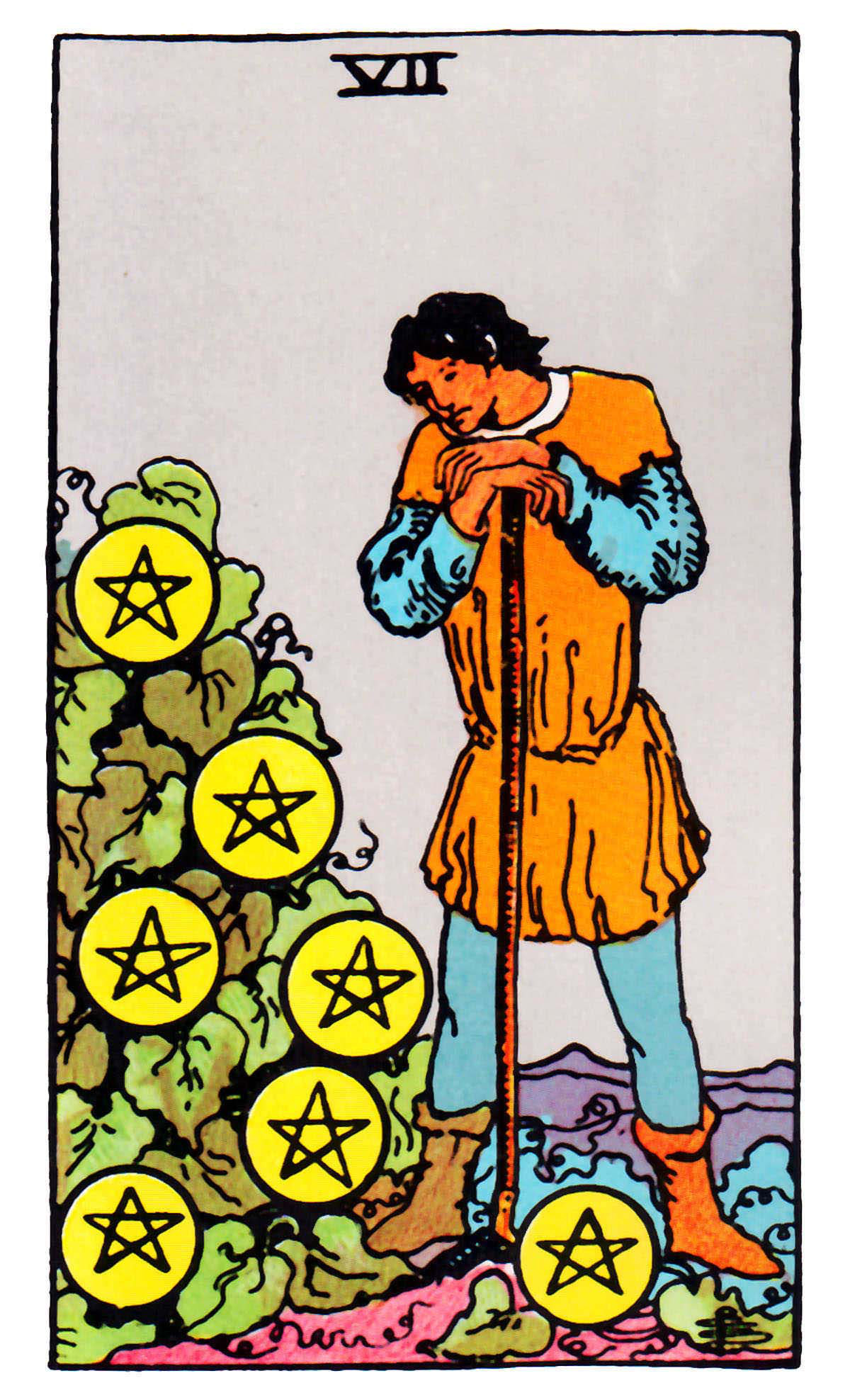 Carta de Tarot Sete de Ouros