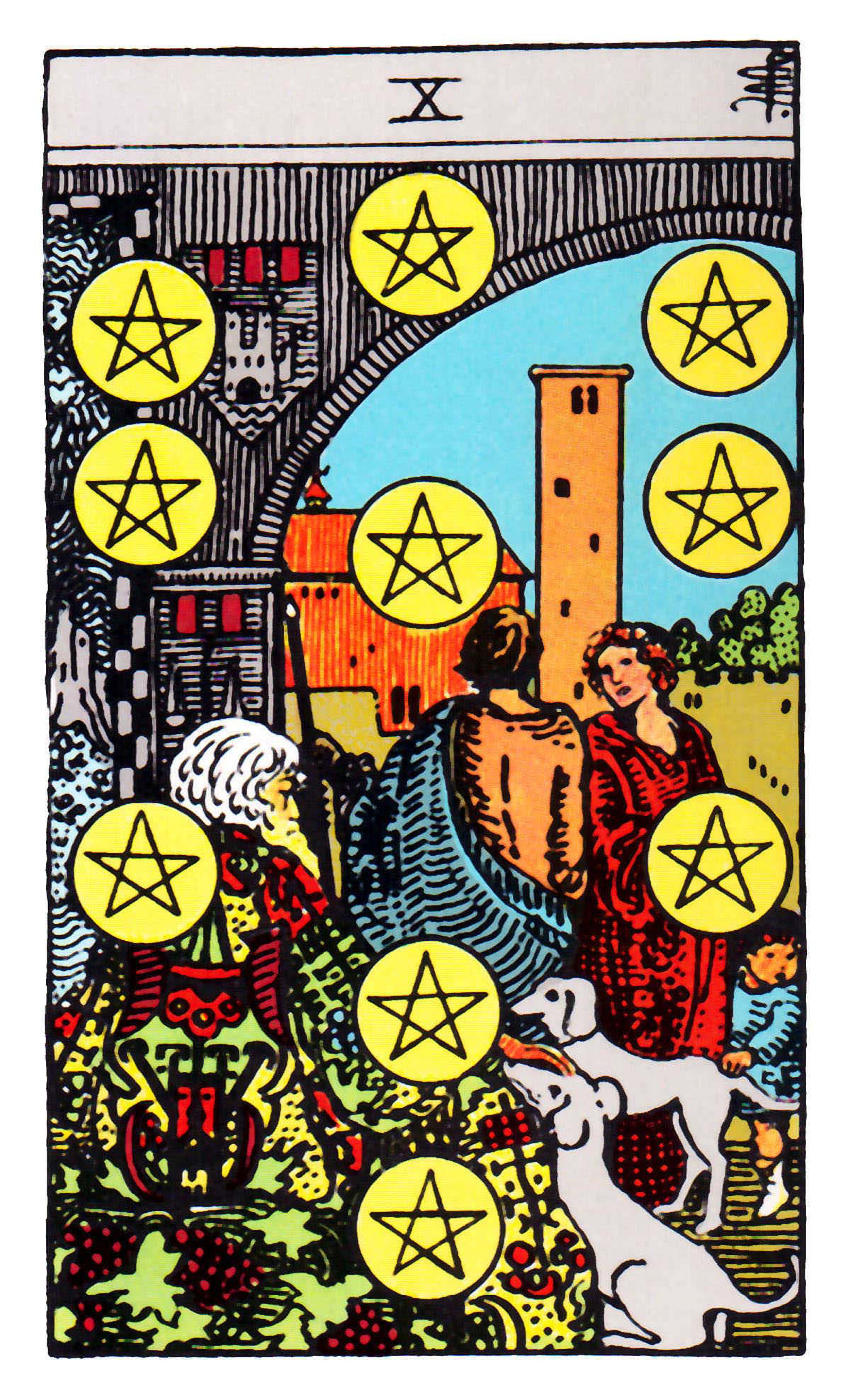 Carta de Tarot Dez de Ouros