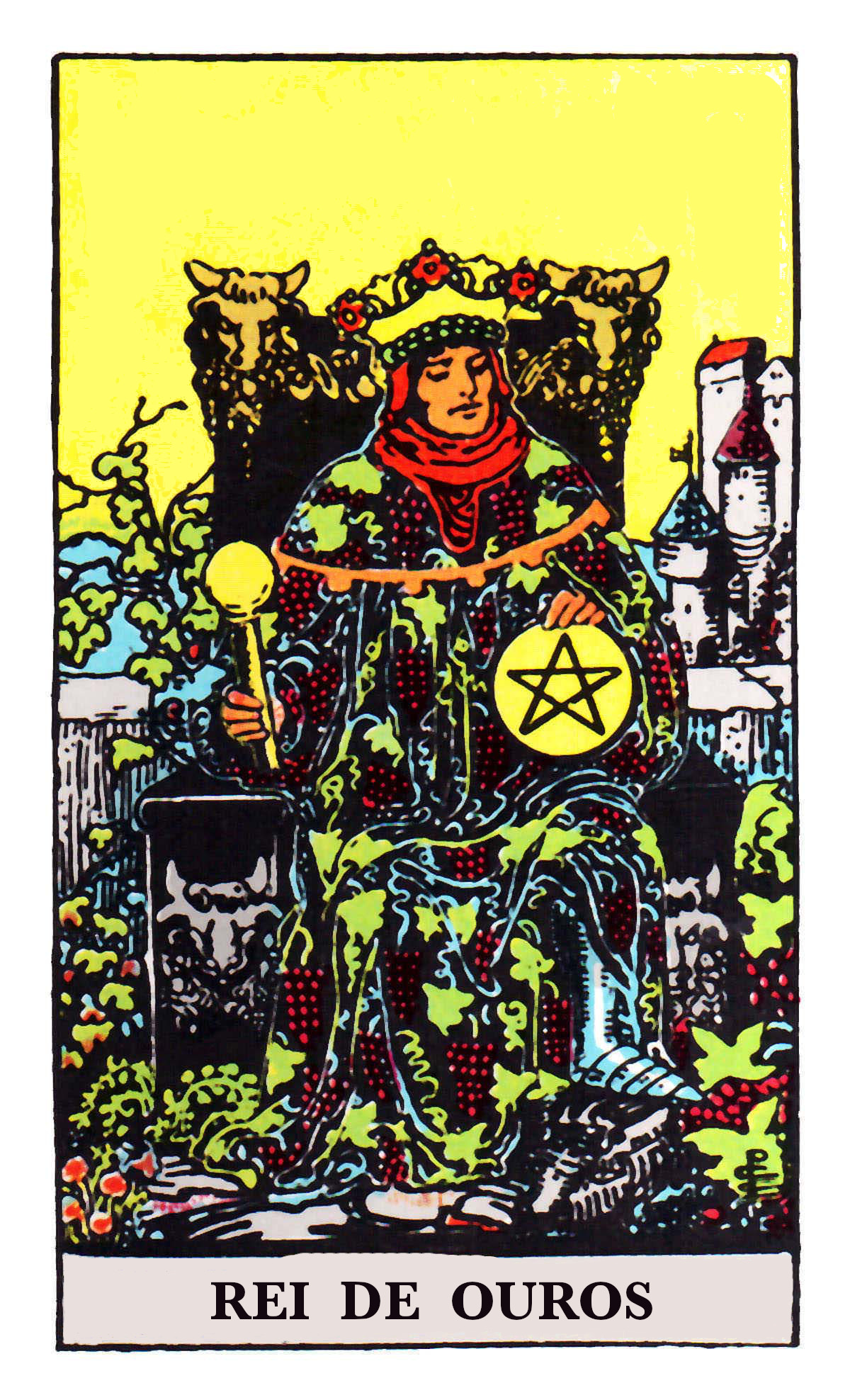 Carta de Tarot Rei de Ouros
