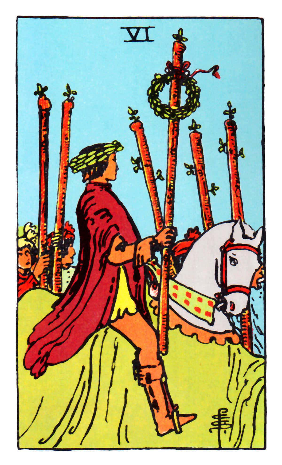 Carta de Tarot Seis de Paus