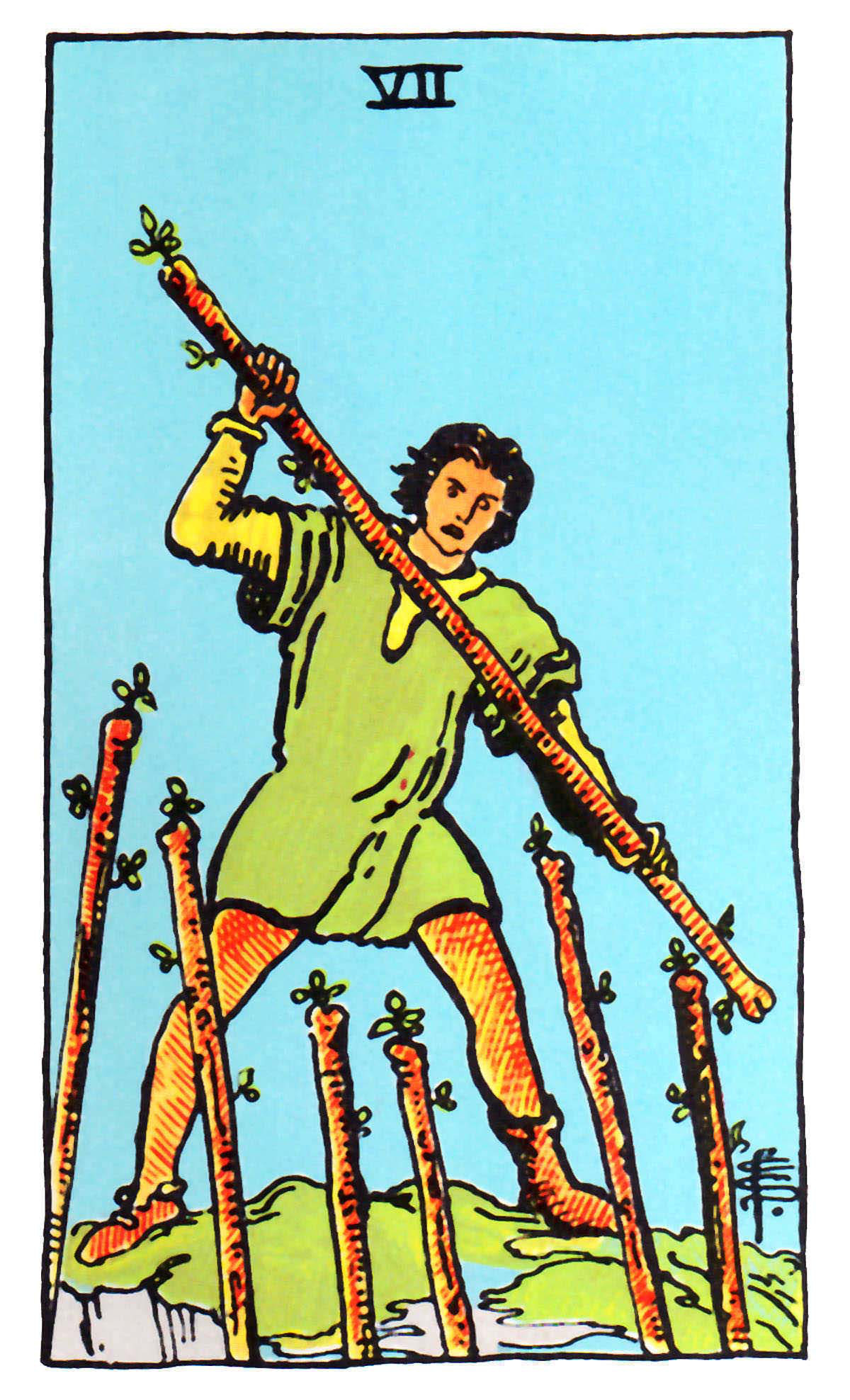 Carta de Tarot Sete de Paus