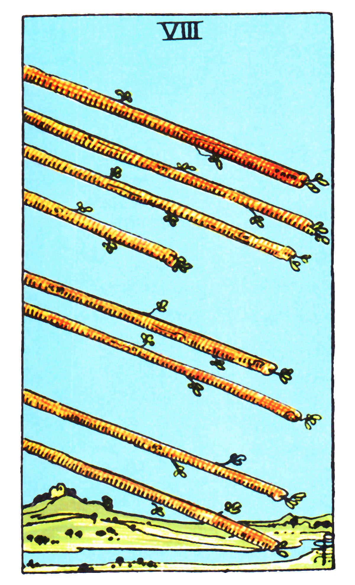 Carta de Tarot Oito de Paus