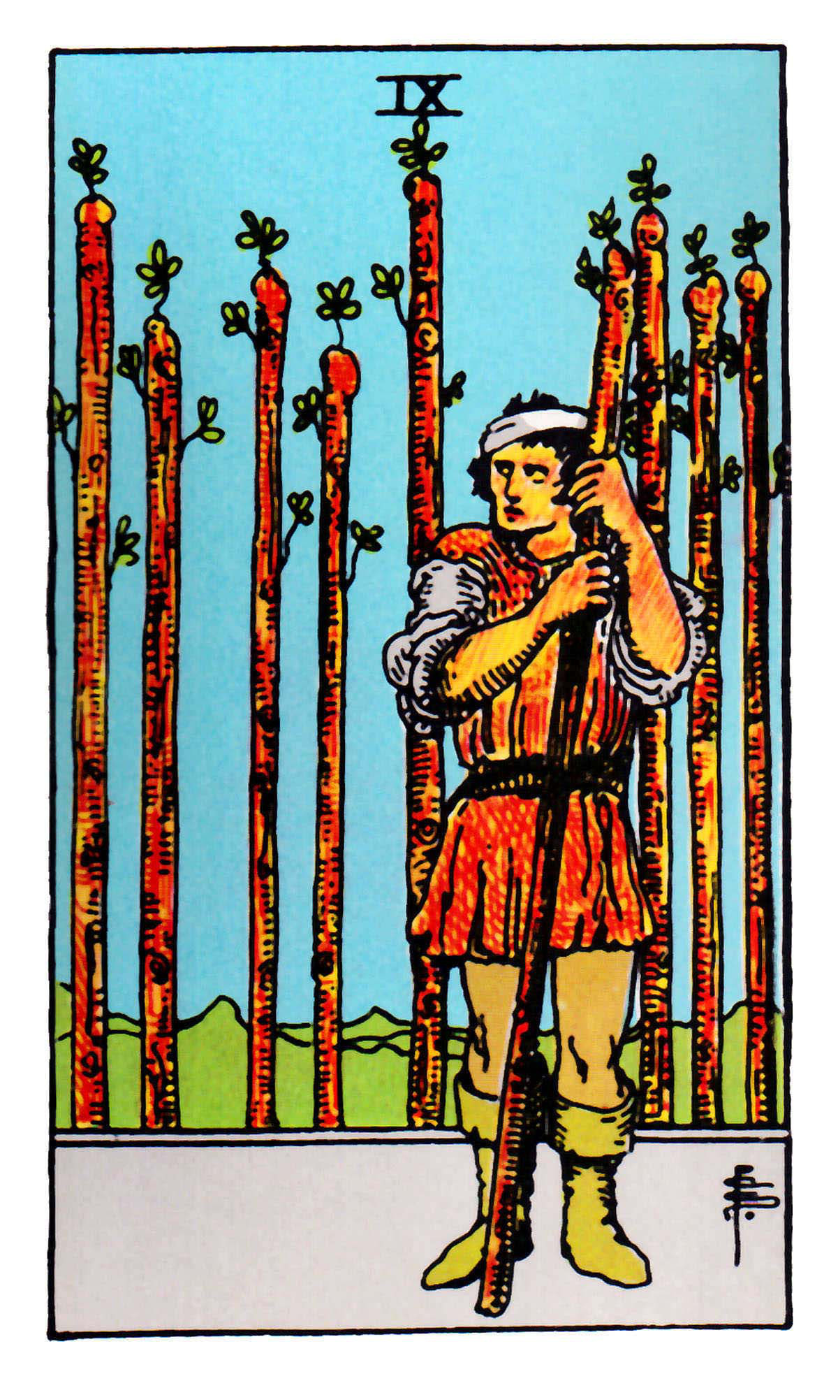 Carta de Tarot Nove de Paus