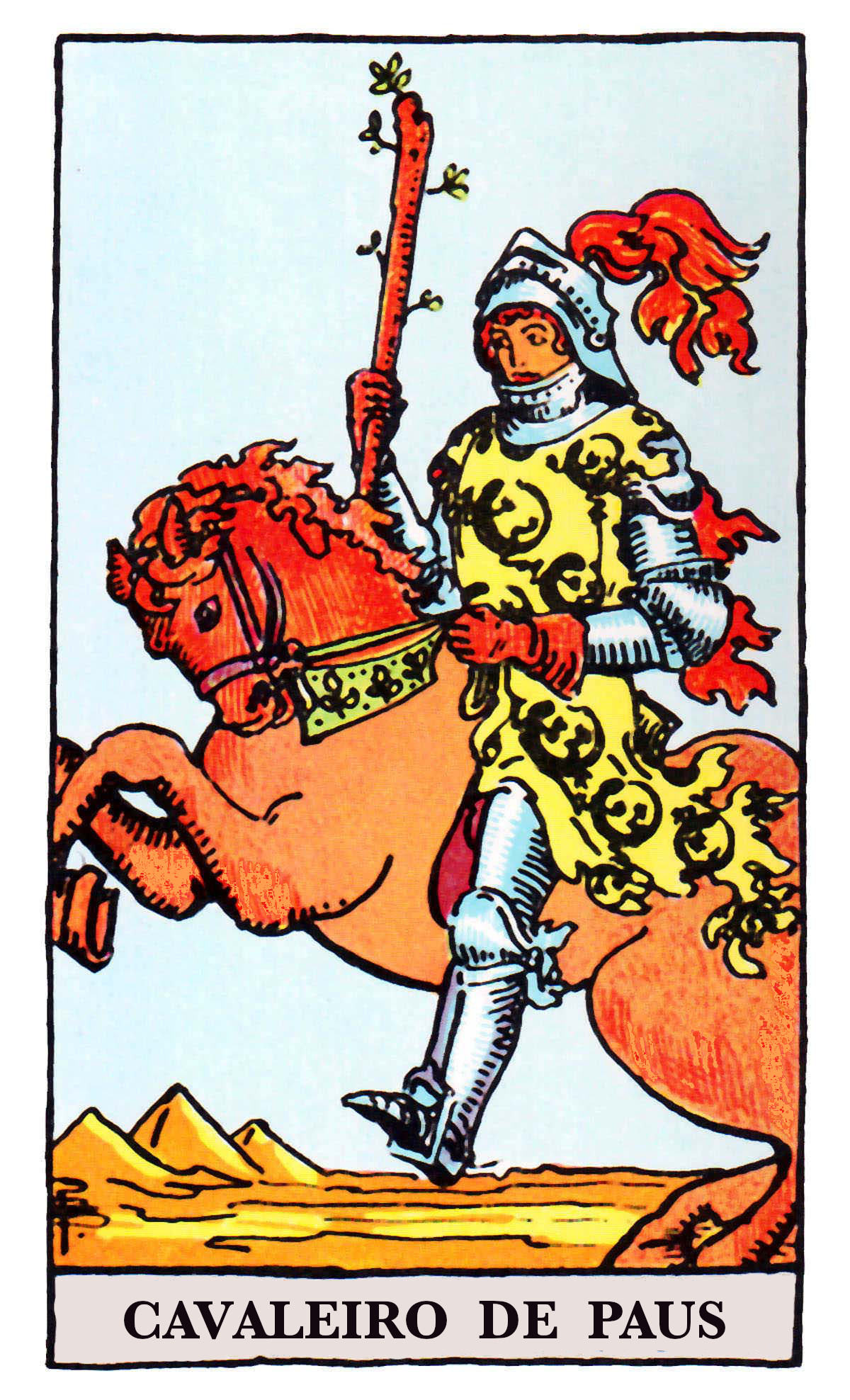 Carta de Tarot Cavaleiro de Paus